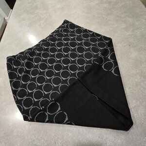 TRISISTO Femme Women's Black/Grey Geometric Print Stretch Skirt - Size 12-14